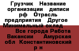 Грузчик › Название организации ­ диписи.рф › Отрасль предприятия ­ Другое › Минимальный оклад ­ 13 500 - Все города Работа » Вакансии   . Амурская обл.,Константиновский р-н